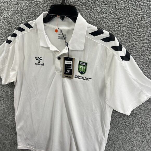 Men's Greenville Triumph Soccer USL League One Medium M Hummel Polo Shirt NEW - Picture 2 of 16